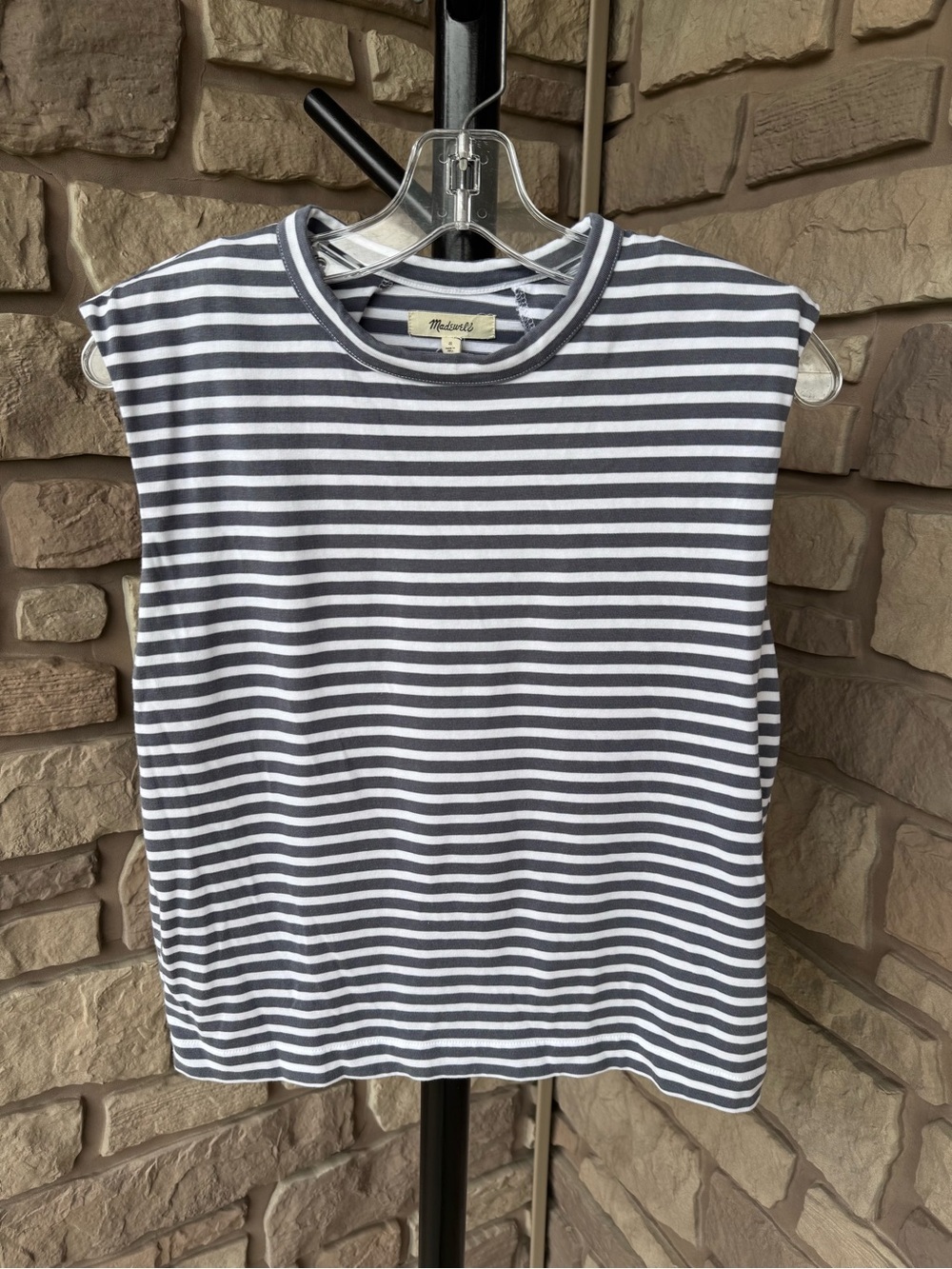 Madewell Structured Striped Muscle Tee - Picture 4 of 8